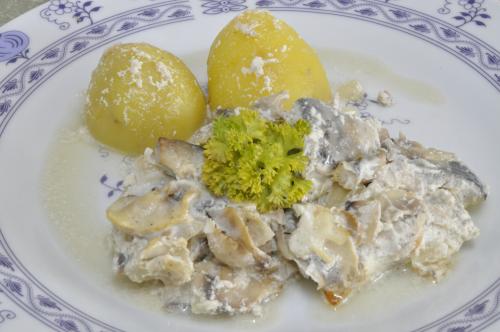 Makrely zapečené se žampiony – Snadné recept z Česko kuchyně, hotový za 30 - 45 minut